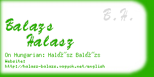 balazs halasz business card